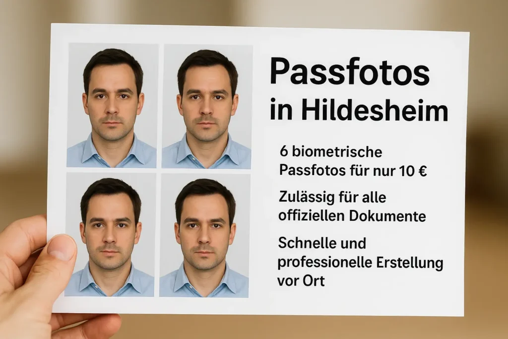 Fotografin erstellt biometrische Passfotos in Hildesheim in einem professionellen Studio mit weißem Hintergrund.